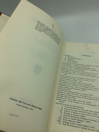 THE CRITICAL WORKS OF JOHN DENNIS: Vol. II 1711-1729.