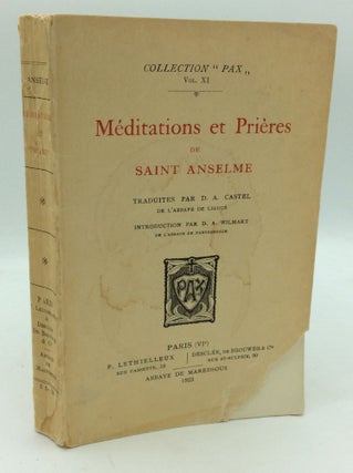 Item #110885 MEDITATIONS ET PRIERES DE SAINT ANSELME. tr D A. Castel