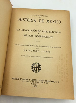 COMPENDIO DE HISTORIA DE MEXICO
