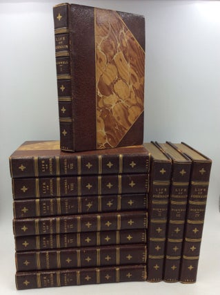 Item #1230760 THE LIFE OF SAMUEL JOHNSON with JOHNSONIANA: 10 volumes. James Boswell as, John...