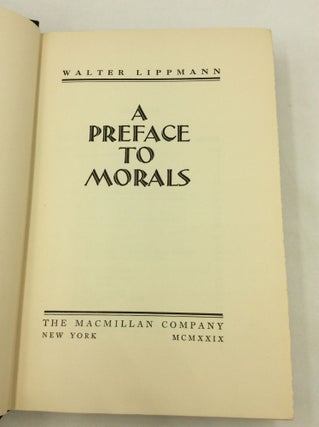 A PREFACE TO MORALS