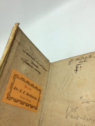 DE PRAECIPUIS GRAECAE DICTIONIS IDIOTISMIS LIBELLUS [bound with] DE GRAECAE LINGUAE PARTICULIS LIBER