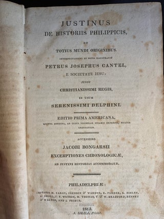 justinus de historiis philippicis et totius mundi originibus