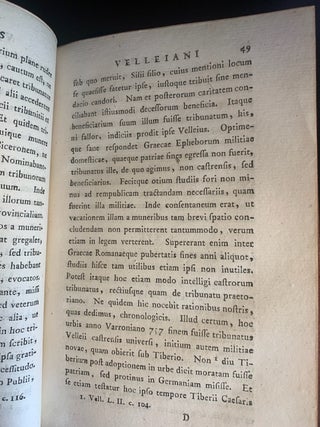 Velleius Paterculus: novissime recognitus emendatus et illustratus praemittuntur henrici dodwelli annales velleiani studiis Societatis Bipontinae