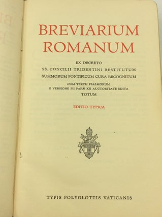BREVIARIUM ROMANUM: one volume edition