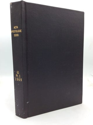 ACTA APOSTOLICAE SEDIS (Volumes 1-74 in 112 books)