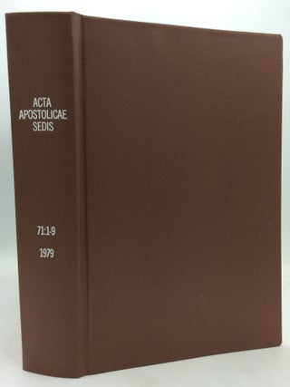 ACTA APOSTOLICAE SEDIS (Volumes 1-74 in 112 books)