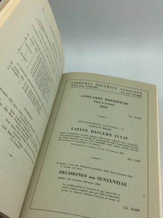 ACTA APOSTOLICAE SEDIS (Volumes 1-74 in 112 books)