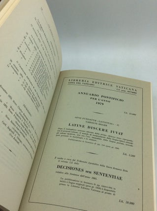 ACTA APOSTOLICAE SEDIS (Volumes 1-74 in 112 books)