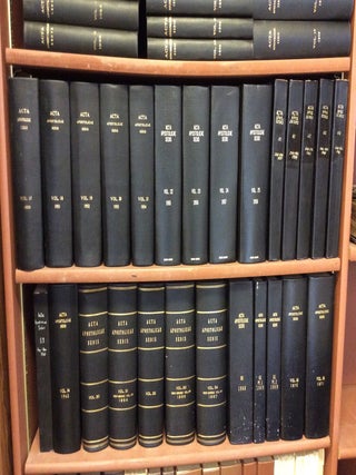 ACTA APOSTOLICAE SEDIS (Volumes 1-74 in 112 books)