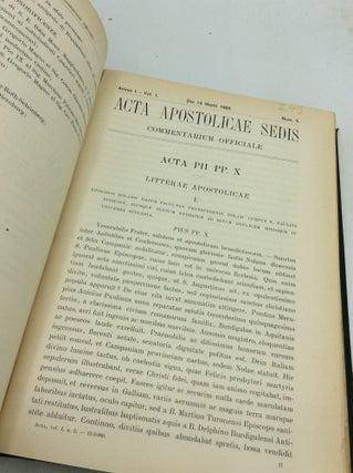 ACTA APOSTOLICAE SEDIS (Volumes 1-74 in 112 books)