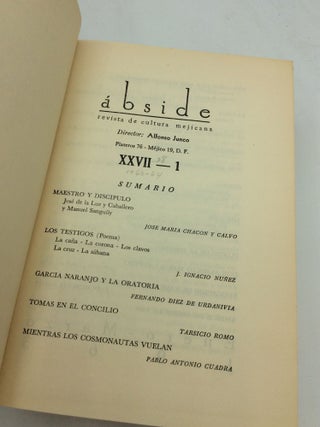 ABSIDE: Revista de Cultura Mejicana, 1963-1978