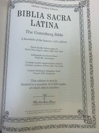 BIBLIA SACRA LATINA: THE GUTENBERG BIBLE