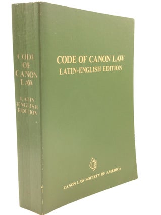 Item #1256988 CODE OF CANON LAW: Latin-English Edition. Canon Law Society of America