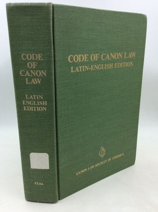 Item #1259476 CODE OF CANON LAW: Latin-English Edition. Canon Law Society of America