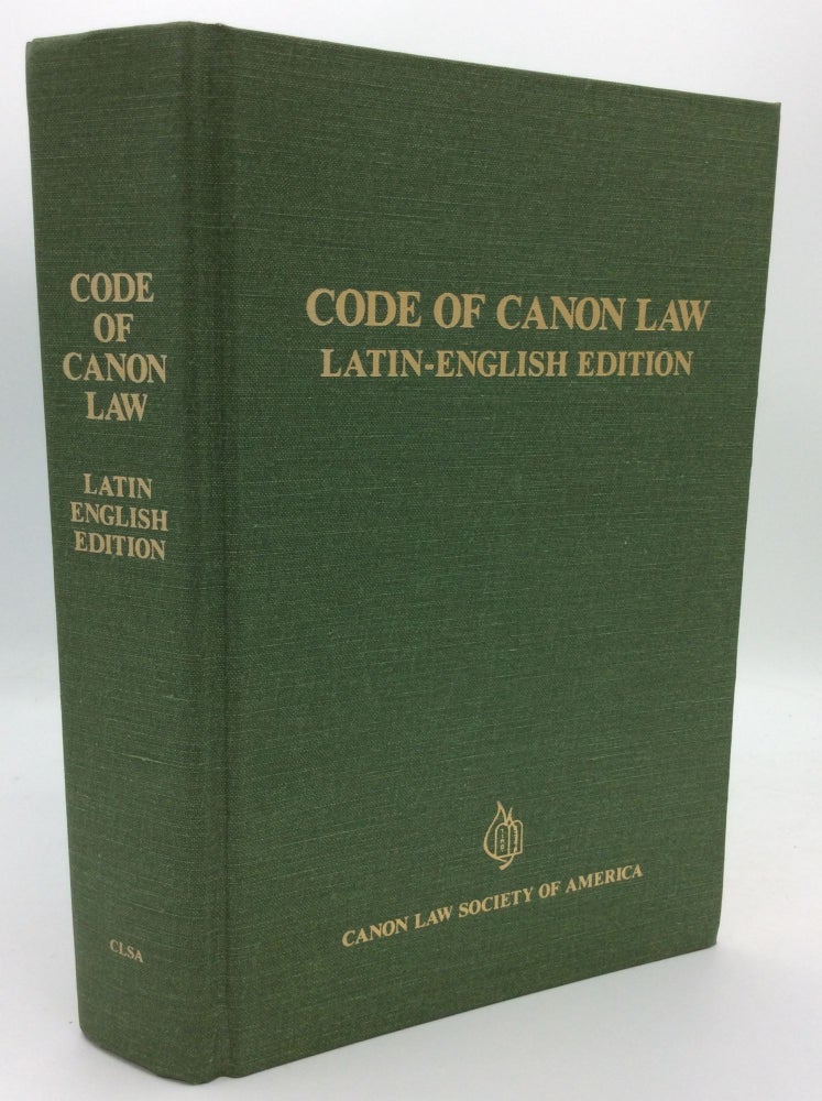 Item #1264071 CODE OF CANON LAW: Latin-English Edition. Canon Law Society of America.