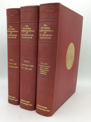 SUMMA THEOLOGICA: First American Edition in Three Volumes. St. Thomas Aquinas.