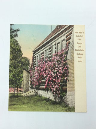 Item #1268040 POSTCARD: BACK WALL OF LIMBERLOST CABIN, HOME OF GENE STRATTON-PORTER. Gene...