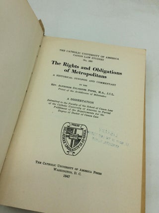 THE RIGHTS AND OBLIGATIONS OF METROPOLITANS