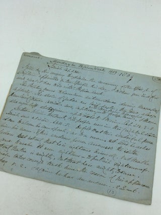 Item #1293144 ORIGINAL AUTOGRAPH MANUSCRIPT FOR A SERMON, "MONDAY IN PASSION WEEK" Original...