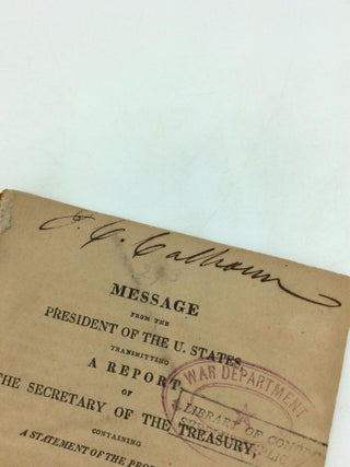 MESSAGE FROM THE PRESIDENT...TRANSMITTING A REPORT OF THE SECRETARY OF THE TREASURY CONTAINING A STATEMENT OF THE PROCEEDINGS UNDER THE "ACT TO REGULATE THE LAYING OUT AND MAKING A ROAD FROM CUMBERLAND IN THE STATE OF MARYLAND TO THE STATE OF OHIO"