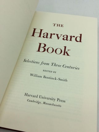 THE HARVARD BOOK: Selections from Three Centuries