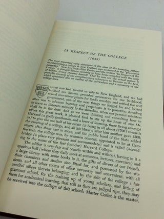 THE HARVARD BOOK: Selections from Three Centuries