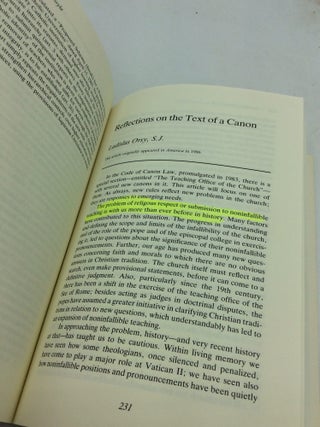 READINGS IN MORAL THEOLOGY No. 6: Dissent in the Church
