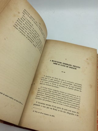 A QUESTAO RELIGIOSA DO BRAZIL PERANTE A SANTA SE OU A MISSAO ESPECIAL A ROMA EM 1873