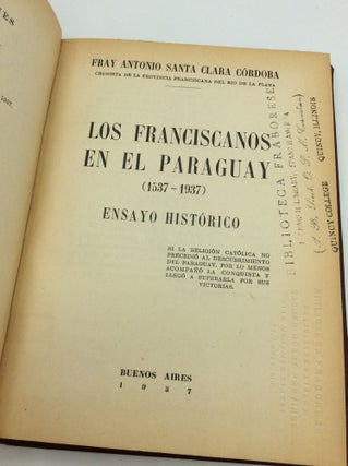 LOS FRANCISCANOS EN EL PARAGUAY 1537-1937