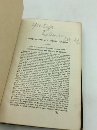 THE VICKERS AND PURCELL CONTROVERSY
