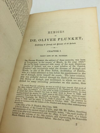 MEMOIRS OF THE MOST REV. OLIVER PLUNKET, ARCHBISHOP OF ARMAGH, AND PRIMATE OF ALL IRELAND