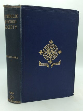 Item #141093 CATHOLIC RECORD SOCIETY: MISCELLANEA I, VOLUME 1