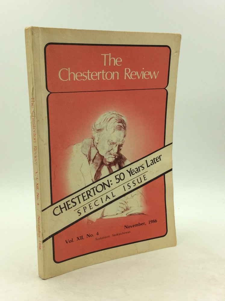 Item #142323 THE CHESTERTON REVIEW Vol. XII, No. 4. ed Ian Boyd.