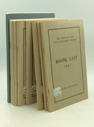 Item #148529 THE SOCIETY FOR OLD TESTAMENT STUDY BOOK LIST 1967-1975. The Society for Old...