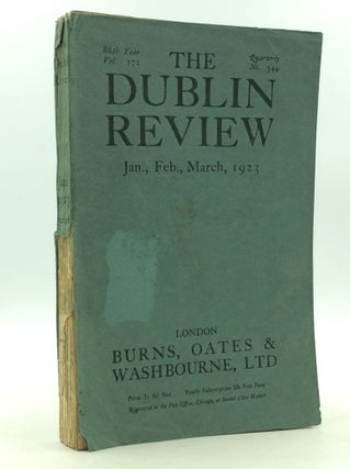 Item #148567 THE DUBLIN REVIEW: January, February, March 1923