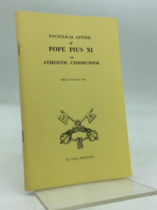 Item #148782 ON ATHEISTIC COMMUNISM: Divini Redemptoris. Pope Pius XI