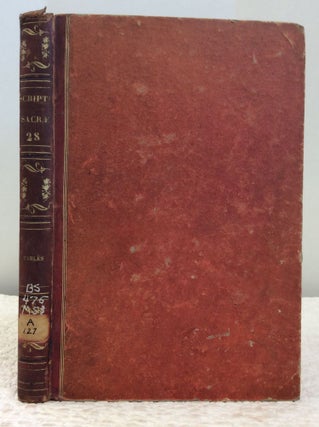 Item #150577 SCRIPTURAE SACRAE CURSUS COMPLETUS: Vol. 28, Index. ed J P. Migne