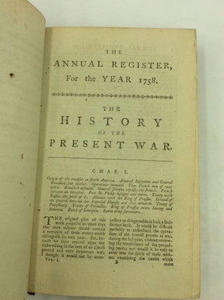 THE ANNUAL REGISTER: Complete Run From 1758-1849