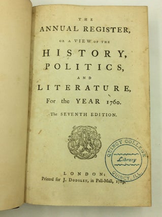 THE ANNUAL REGISTER: Complete Run From 1758-1849