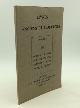 Item #161989 LIVRES ANCIENS ET MODERNES