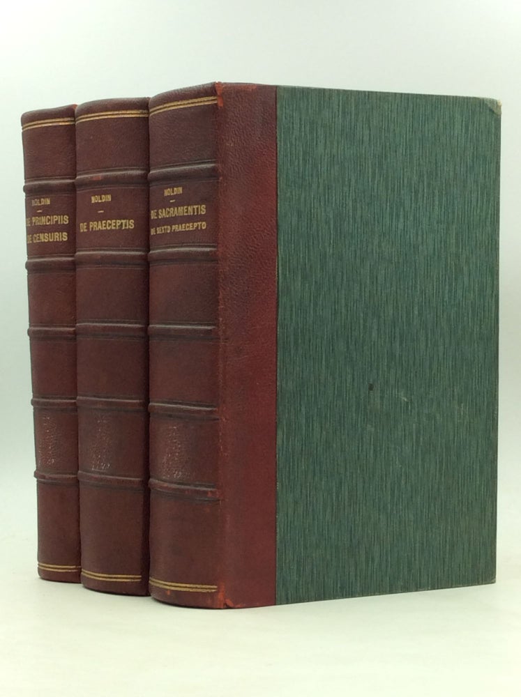 Item #165941 SUMMA THEOLGIAE MORALIS Iuxta Codicem Iuris Canonici: Scholarum Usui (3 volumes). H. Noldin, A. Schmitt.