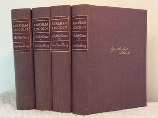 Item #167500 ABRAHAM LINCOLN: The War Years, Volumes I-IV. Carl Sandburg