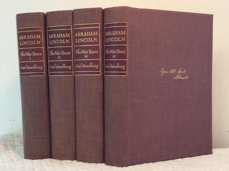 Item #167500 ABRAHAM LINCOLN: The War Years, Volumes I-IV. Carl Sandburg.