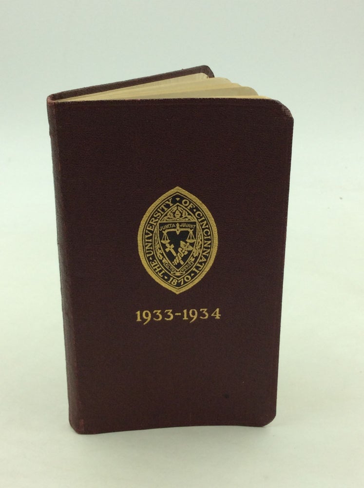 Item #167872 THE STUDENTS' HANDBOOK OF THE UNIVERSITY OF CINCINNATI 1933-1934. ed Carl M. Beach.