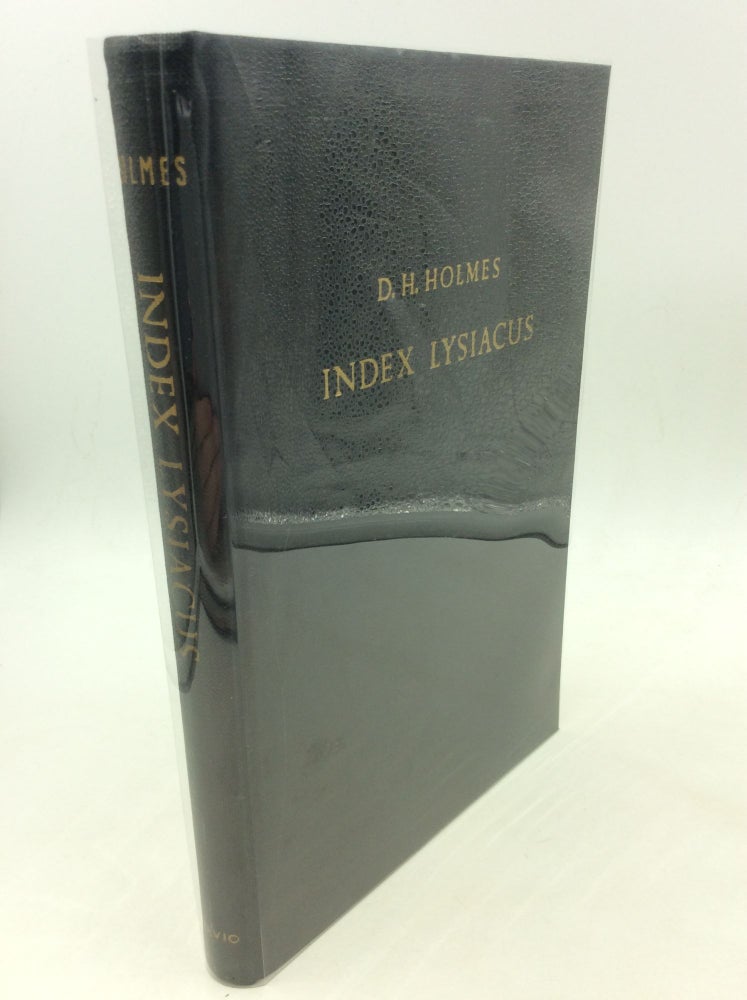 Item #169212 INDEX LYSIACUS. Davidis H. Holmes.