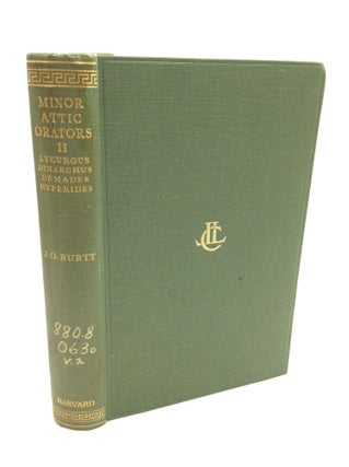 Item #174177 MINOR ATTIC ORATORS, Volume II. J O. Burtt