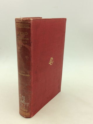 Item #174263 CICERO: THE VERRINE ORATIONS, Volume I. I H. G. Greenwood