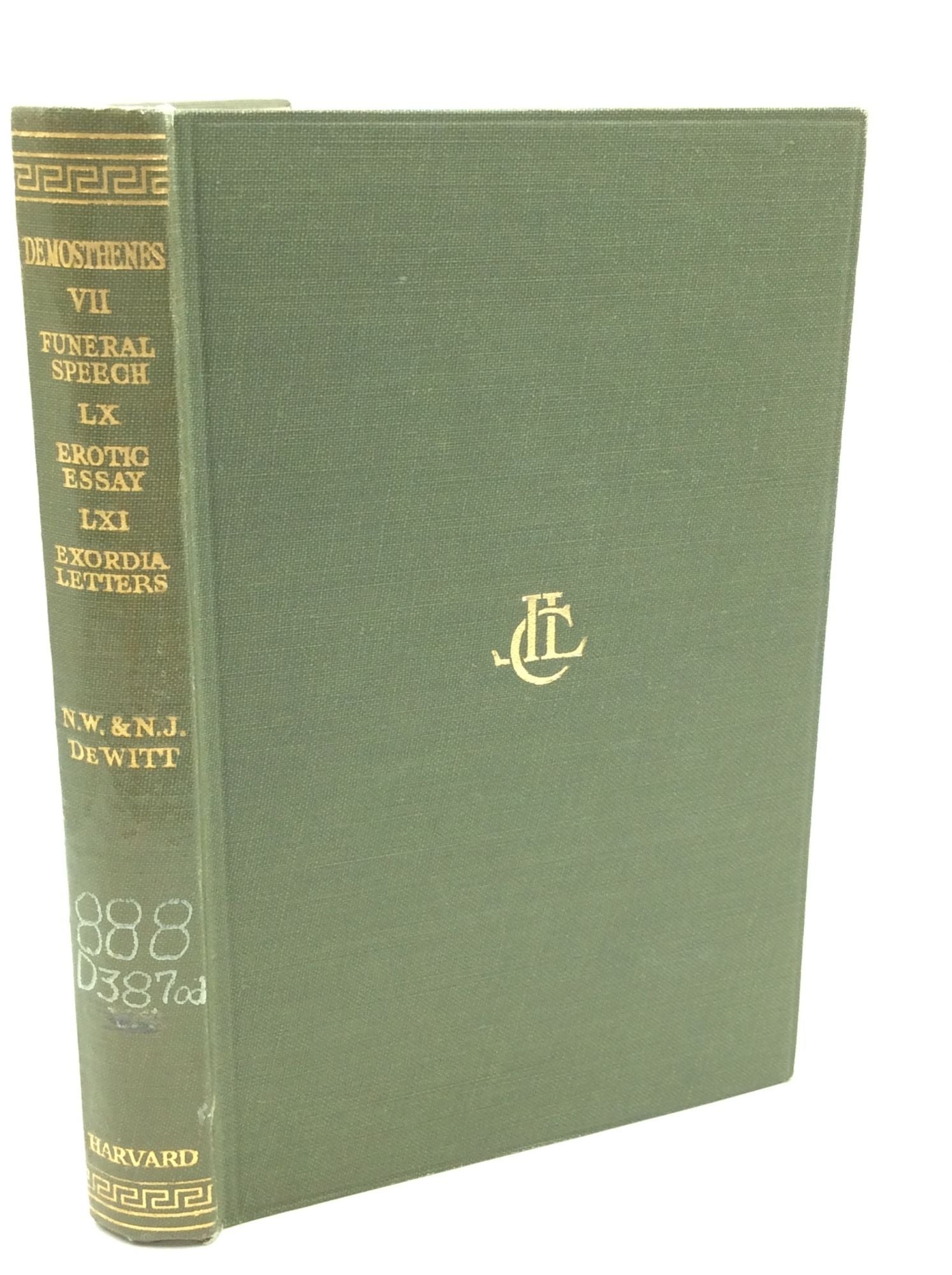 DEMOSTHENES, Volume VII by Norman W. DeWitt, Norman J. DeWitt on Kubik Fine  Books Ltd