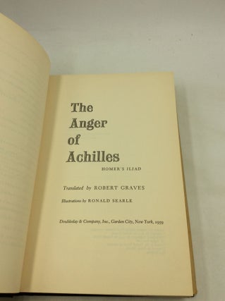 THE ANGER OF ACHILLES: Homer's Iliad